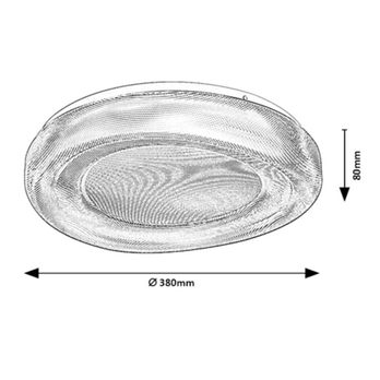 Stropní svítidlo DOLCINO bílá/průhledná, průměr 38 cm 7