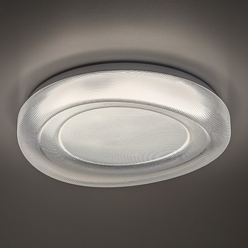 Stropní svítidlo DOLCINO bílá/průhledná, průměr 38 cm 2