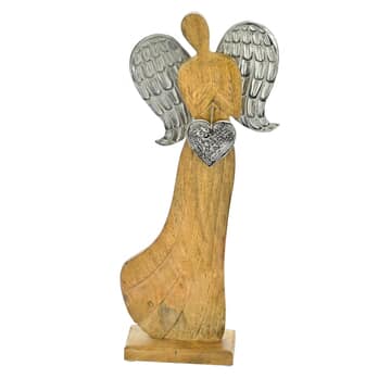 Dekorace anděl DONGUEL dřevo, výška 53 cm 2