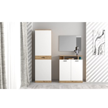 Předsíňová sestava  DORES 4 dub craft/bílá 1