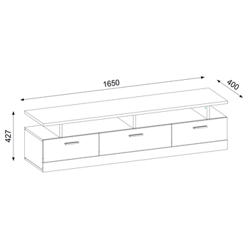 TV komoda DORES DS5 bílá/dub craft zlatý 4
