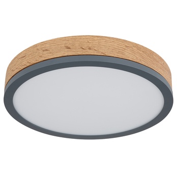 Stropní LED svítidlo DORO 1 grafitová/dřevo 2