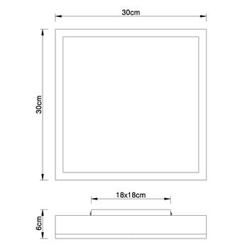 Stropní svítidlo DORO 2 šedá/bílá, šířka 30 cm 6