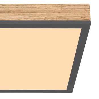 Stropní LED svítidlo DORO 3 grafitová/dřevo 5