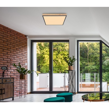 Stropní LED svítidlo DORO 4 grafitová/dřevo 1