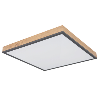 Stropní LED svítidlo DORO 4 grafitová/dřevo 2
