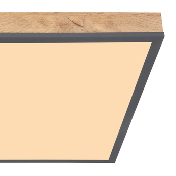 Stropní LED svítidlo DORO 4 grafitová/dřevo 5