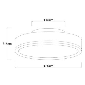 Stropní svítidlo DORO šedá/bílá, ⌀ 30 cm 5