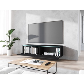TV komoda DOROTHE 140 černá/grafitová matná 3