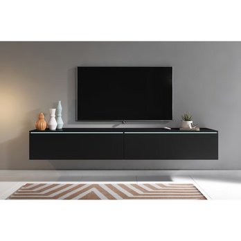 TV komoda DOROTHE 180 černá/matná grafitová 2