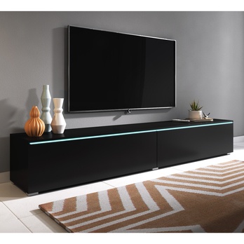 TV komoda DOROTHE 180 černá/matná grafitová 5