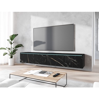 TV komoda DOROTHE 180 san sebastian/černý mramor 1