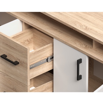 Komoda DOROTHEA XXL dub sonoma/bílá 4