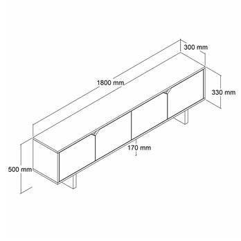 TV komoda DORUK bílá 5