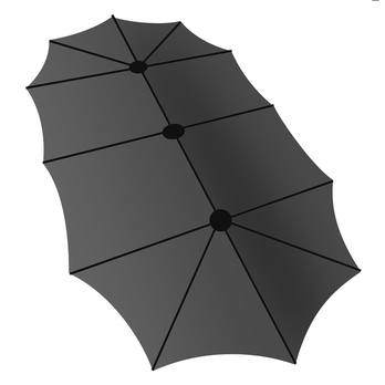 Slunečník DOUBLE antracitová 1