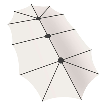 Slunečník DOUBLE krémová 1