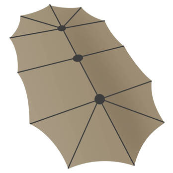 Slunečník DOUBLE taupe 1