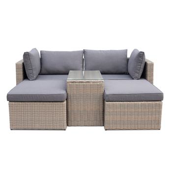 Zahradní set DRAMMEN béžová/šedá 3