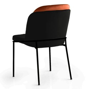 Jídelní židle DRAV černá/bronzová, set 4 ks 2