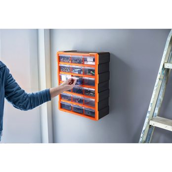 Organizér na drobné díly DRAWERS 1 oranžová/šedá 1