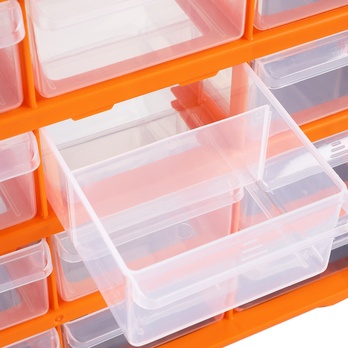Organizér na drobné díly DRAWERS 1 oranžová/šedá 8