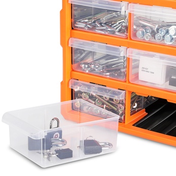 Organizér na drobné díly DRAWERS 1 oranžová/šedá 9