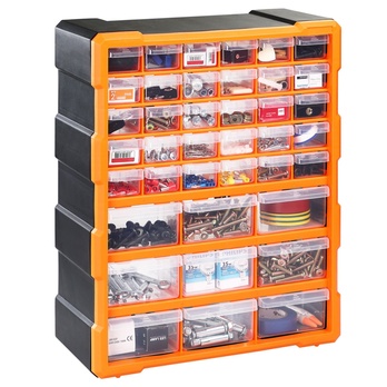 Organizér na drobné díly DRAWERS 2 oranžová/šedá 3