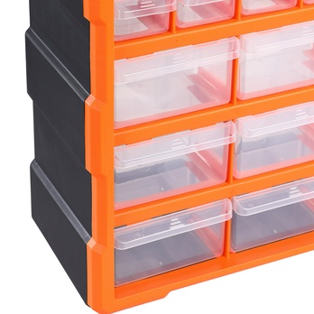 Organizér na drobné díly DRAWERS 2 oranžová/šedá 6