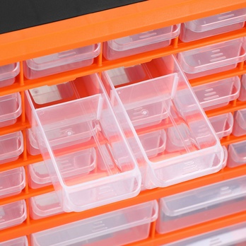 Organizér na drobné díly DRAWERS 2 oranžová/šedá 7