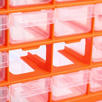 Organizér na drobné díly DRAWERS 2 oranžová/šedá 8