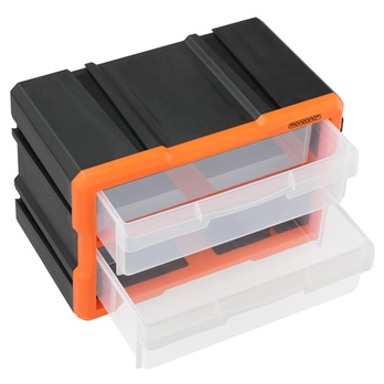 Organizér na drobné díly DRAWERS 3 oranžová/šedá 2