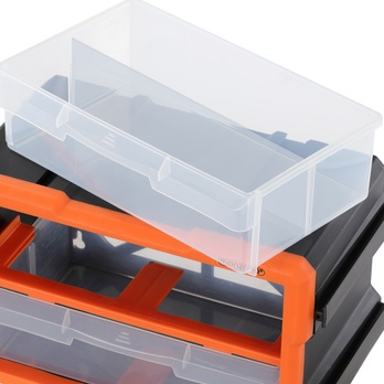 Organizér na drobné díly DRAWERS 3 oranžová/šedá 5