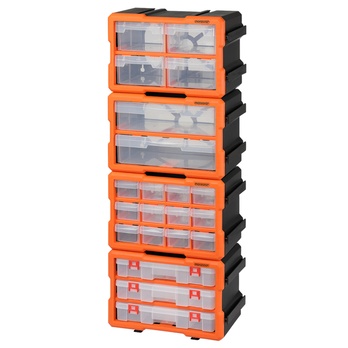 Organizér na drobné díly DRAWERS 4 oranžová/šedá 5