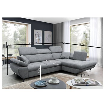 Sedací souprava DREAM pravá, šedomodrá 8