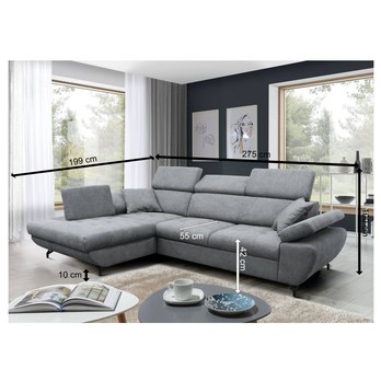Sedací souprava DREAM levá, šedomodrá 8