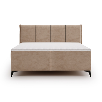 Postel s matrací a topperem DREAMER béžová, 180x200 cm 4