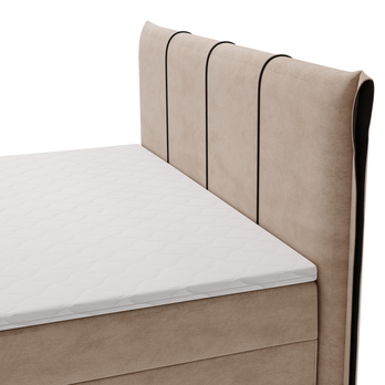 Postel s matrací a topperem DREAMER béžová, 180x200 cm 6