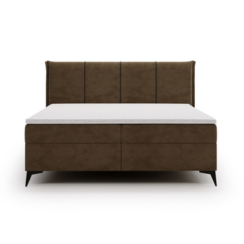 Postel s matrací a topperem DREAMER hnědá, 180x20 cm 4