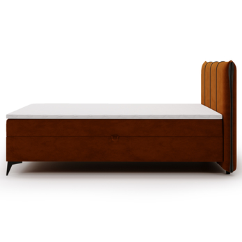 Postel s matrací a topperem DREAMER cihlově hnědá, 180x200 cm 5