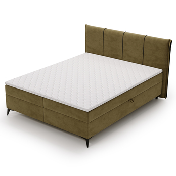 Postel s matrací a topperem DREAMER olivová, 180x200 cm 2