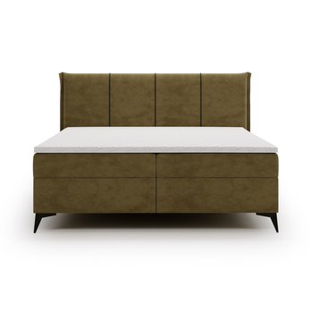 Postel s matrací a topperem DREAMER olivová, 180x200 cm 3