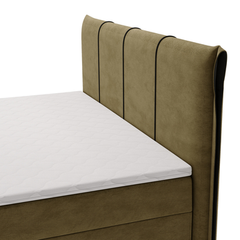 Postel s matrací a topperem DREAMER olivová, 180x200 cm 5