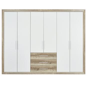Šatní skříň DREANO dub canyon/bílá, šířka 289 cm 3