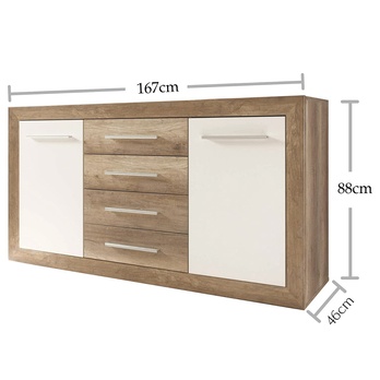 Komoda DREANO dub canyon/bílá 8