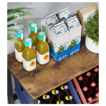 Regál na bedny DRINKS rustikální hnědá/černá 5
