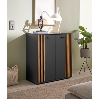 Komoda  DUBLIN 2 antracitová/dub evoke 5