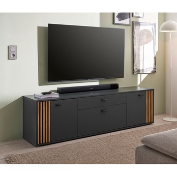 TV komoda  DUBLIN antracitová/dub evoke 5