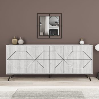 Komoda DUNE II bílá/černá 1