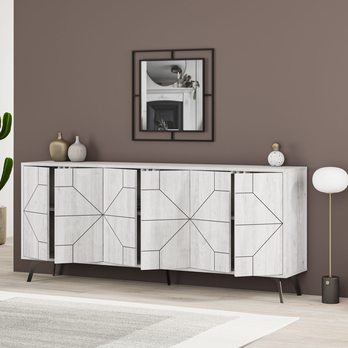 Komoda DUNE II bílá/černá 3