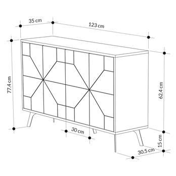 Komoda DUNE III černá 5